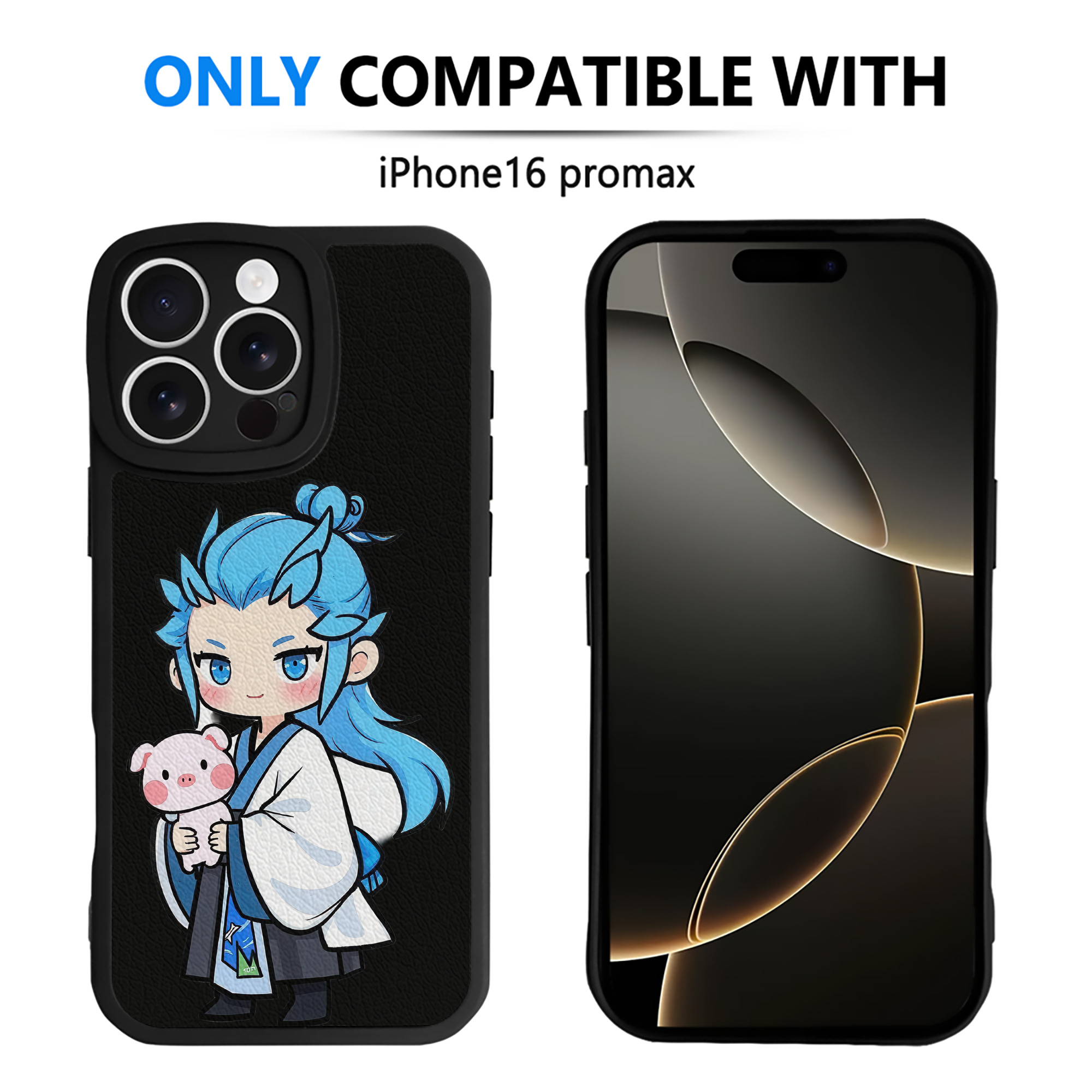 （画像用） Ne Zha 2 ナタ 魔童の大暴れ 【iPhone 16シリーズ対応】シリコンスマホケース（レザー調） 材質：シリコン